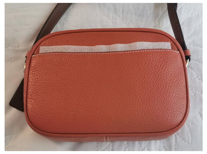 Borsa Camera Coach Marrone e Kaki in Pelle Cachi Marrone scuro - vista 5