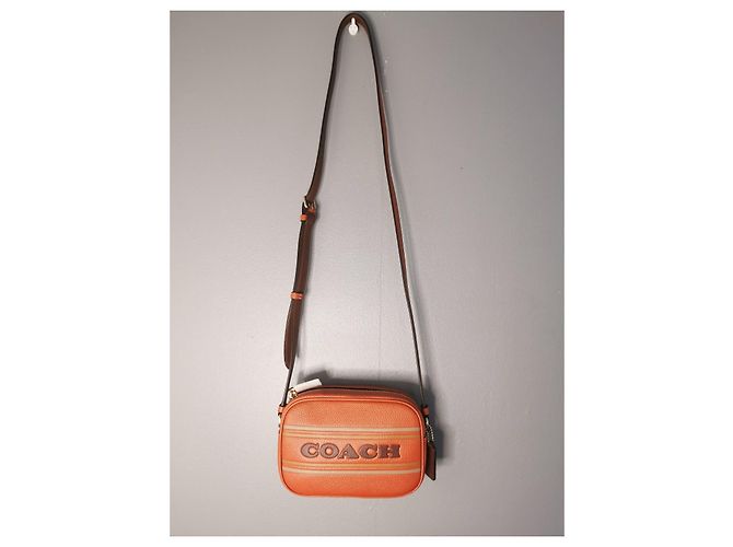 Borsa Camera Coach Marrone e Kaki in Pelle Cachi Marrone scuro - vista 6