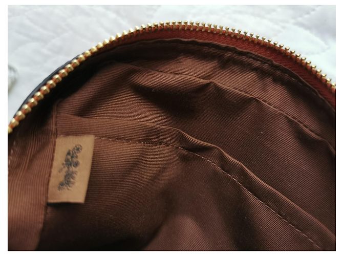 Borsa Camera Coach Marrone e Kaki in Pelle Cachi Marrone scuro - vista 7