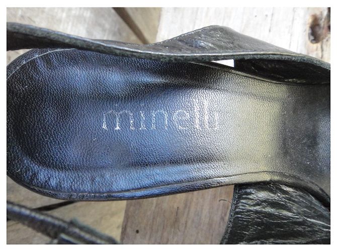 Sandali Minelli in pelle nera 37 Nero - vista 4