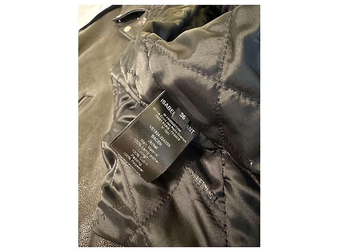 Isabel Marant Bacem Leder Bikerjacke schwarz - Ansicht 2