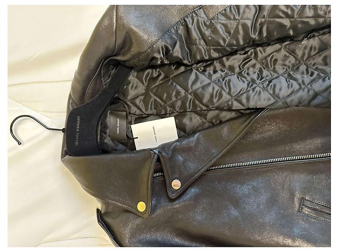 Isabel Marant Bacem Leder Bikerjacke schwarz - Ansicht 3