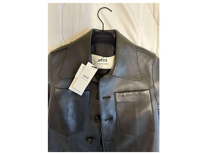 Autre Marque Ami Paris Lederjacke schwarz - Ansicht 3