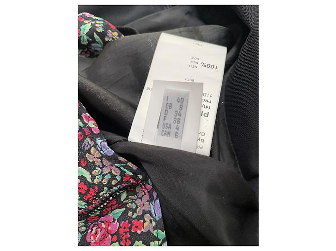 Falda Pinko de seda con estampado floral negro Multicolor - vista 4