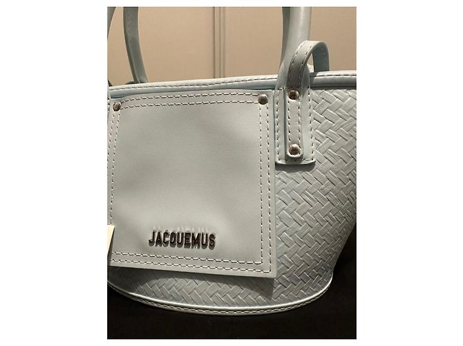 Borsa Jacquemus in pelle blu - vista 3