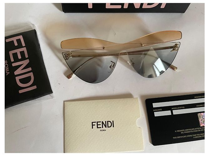 Fendi Calligraphy gafas de sol ojo de gato FF0400S Multicolor - vista 6