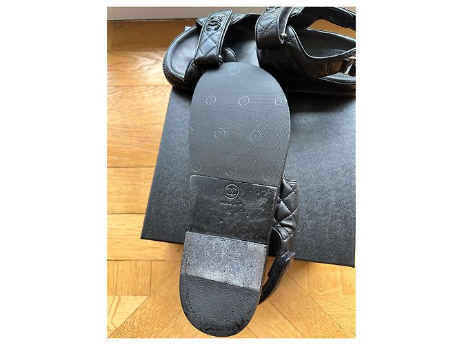 Cambon Chanel Sandalen Schwarz - Ansicht 3
