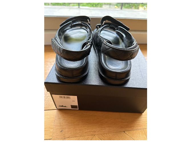 Cambon Chanel Sandalen Schwarz - Ansicht 4