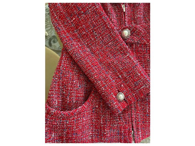 Casaco Chanel de algodão rosa 38 - vista 7