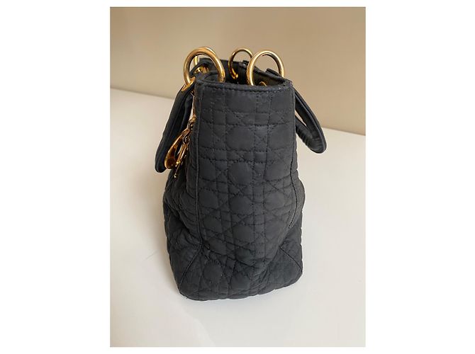 Borsa Lady Dior in nylon nero - vista 11