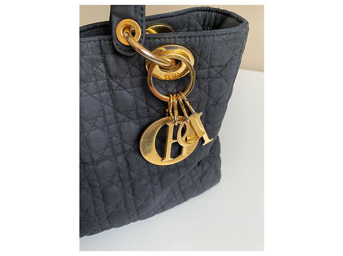 Borsa Lady Dior in nylon nero - vista 12
