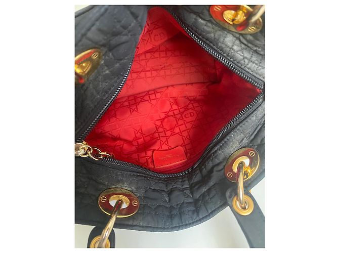 Borsa Lady Dior in nylon nero - vista 13