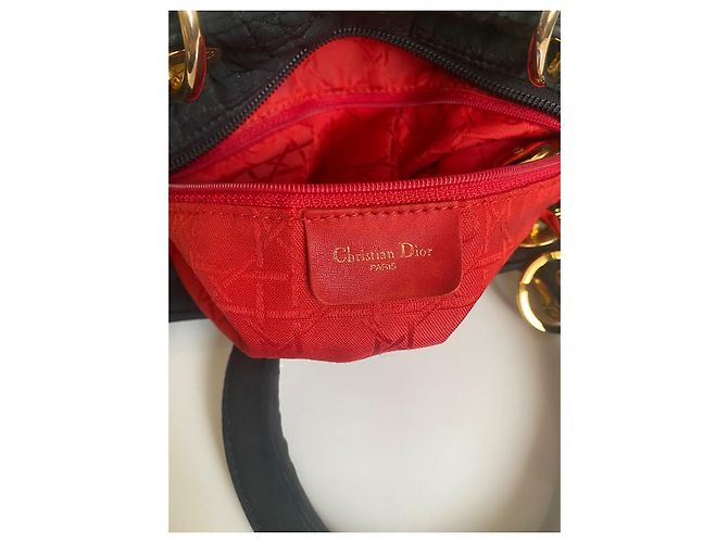 Borsa Lady Dior in nylon nero - vista 14