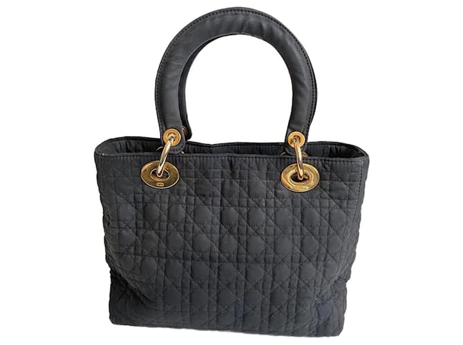 Borsa Lady Dior in nylon nero - vista 2