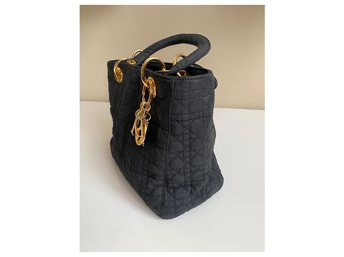 Borsa Lady Dior in nylon nero - vista 4