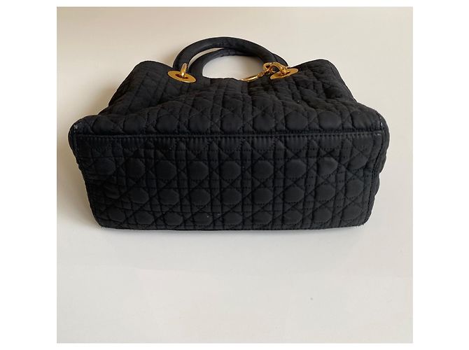 Borsa Lady Dior in nylon nero - vista 5