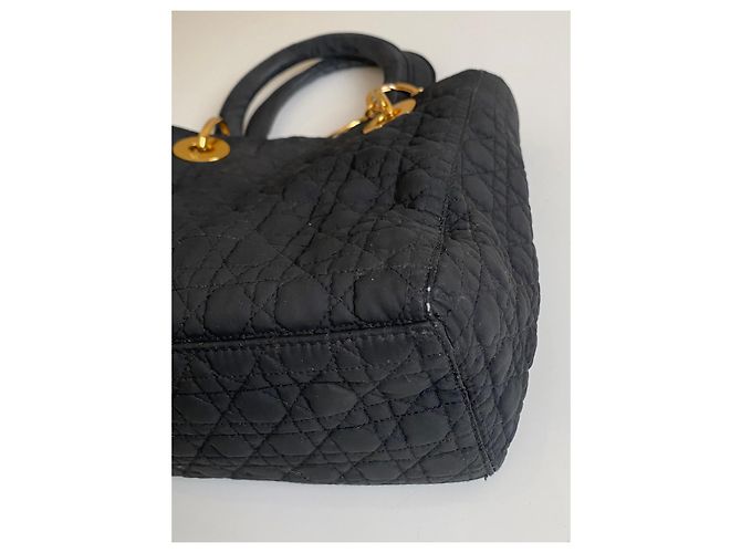 Borsa Lady Dior in nylon nero - vista 6