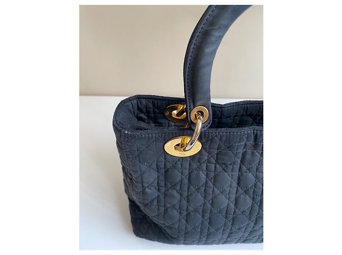 Borsa Lady Dior in nylon nero - vista 9