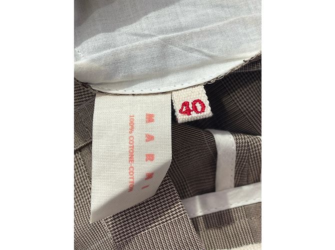 Pantaloni MARNI T.International S Cotone Beige - vista 5