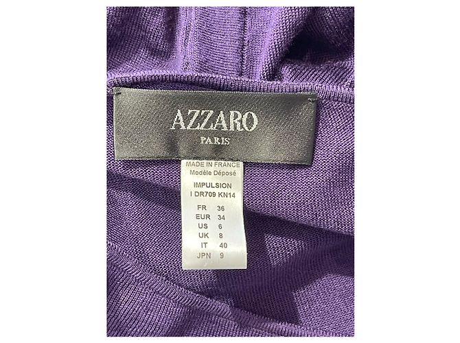 Vestido AZZARO T.Internacional S Lana Púrpura - vista 4