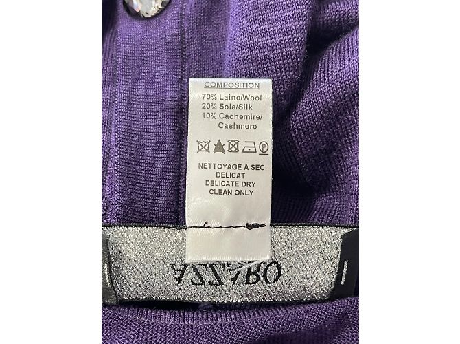 Vestido AZZARO T.Internacional S Lana Púrpura - vista 5