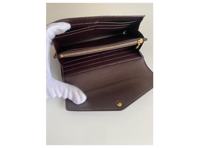 Portafoglio Louis Vuitton Sarah Monogram Vernis Amarante - vista 11