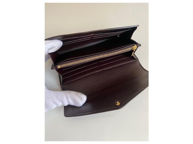 Portafoglio Louis Vuitton Sarah Monogram Vernis Amarante - vista 9
