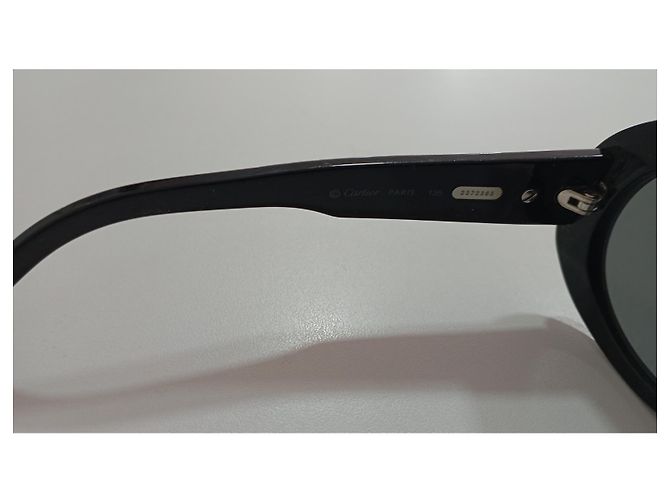 Gafas de sol Cartier Oversize Negras de Plástico Negro - vista 3
