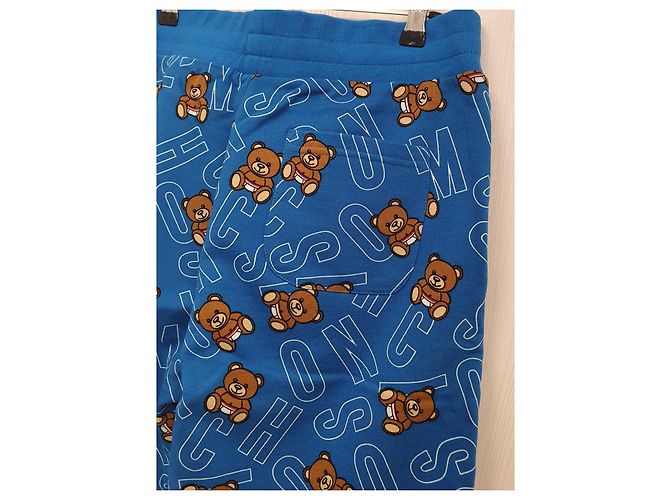 Pantaloncini Moschino Blu e Orsi in Cotone - vista 3