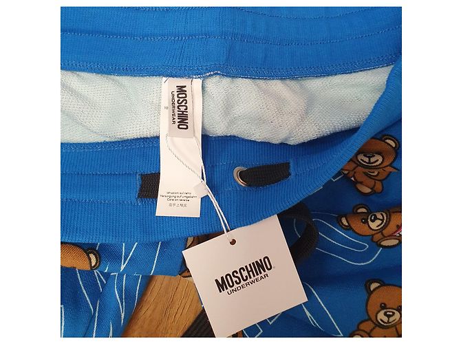 Pantaloncini Moschino Blu e Orsi in Cotone - vista 5