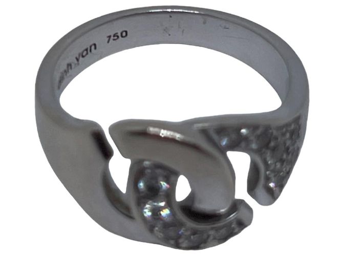 DINH VAN Polsini R RING12 Diamanti semi pavé e oro bianco Argento - vista 4