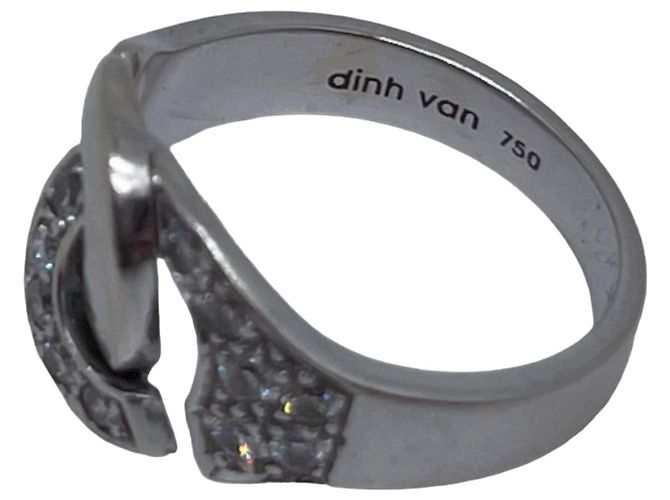 DINH VAN Polsini R RING12 Diamanti semi pavé e oro bianco Argento - vista 5