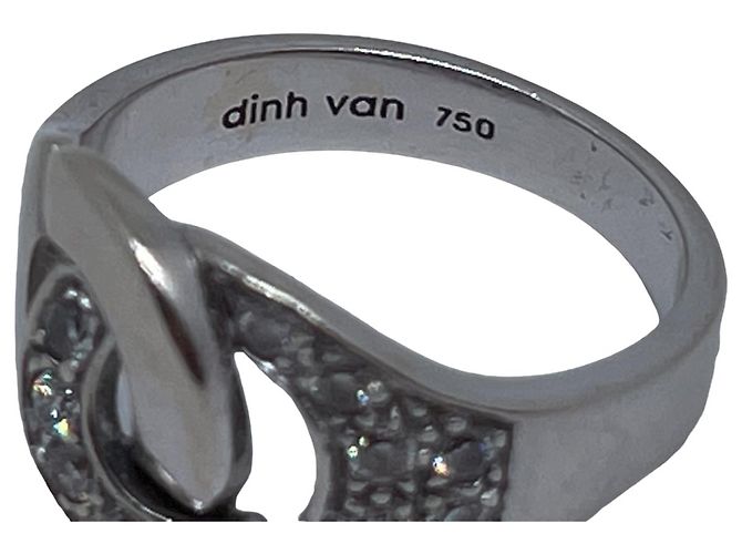 DINH VAN Polsini R RING12 Diamanti semi pavé e oro bianco Argento - vista 7