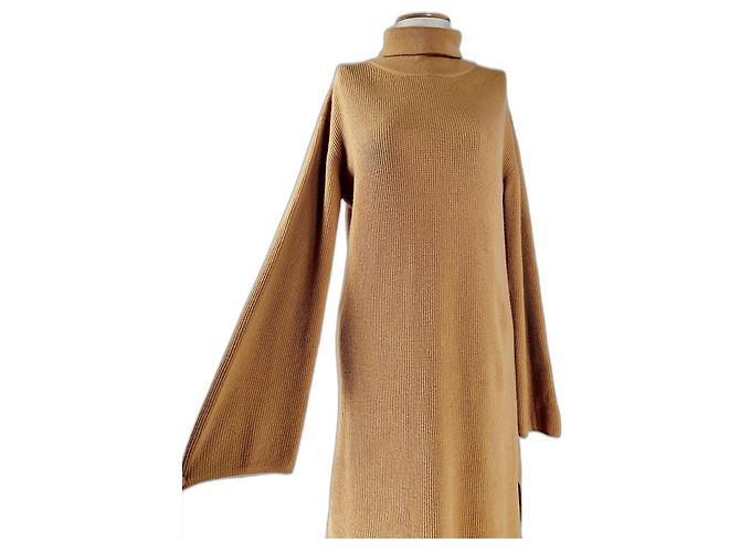Nanushka Kleid aus Kaschmirmischung und Wolle beige - Ansicht 2