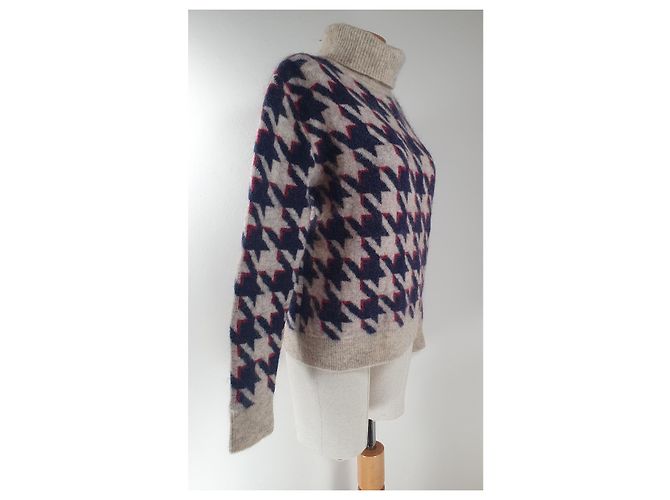 Autre Marque Suéter pied de poule H&M Studio lã e mohair Multicor - vista 4
