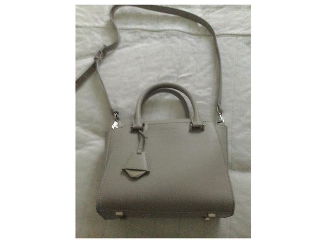 Autre Marque Piccola Borsa in Pelle Grigia Grigio - vista 2