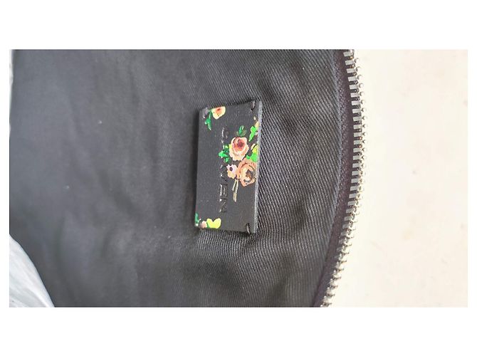 Clutch Carven Flori in pelle d'agnello nera Nero - vista 4
