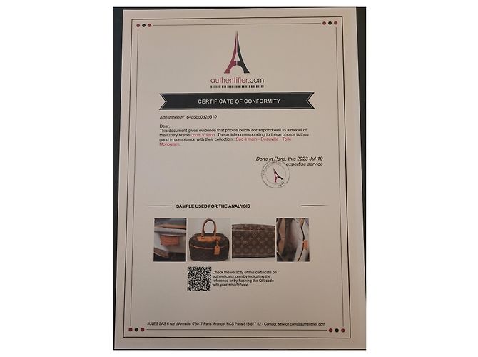 Borsa a mano Louis Vuitton Deauville Marrone Pelle - vista 8