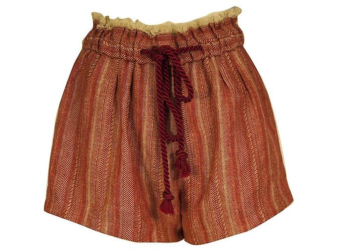 Forte Forte Rot Beige Herringbone Sommershorts Hose Hosengröße 1 - Ansicht 3