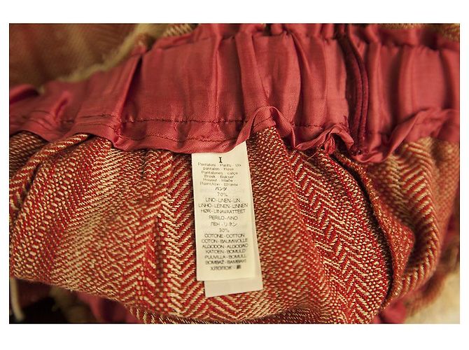 Forte Forte Rot Beige Herringbone Sommershorts Hose Hosengröße 1 - Ansicht 5