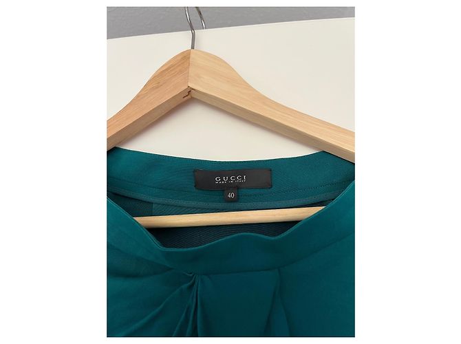 Falda Gucci de seda verde - vista 3