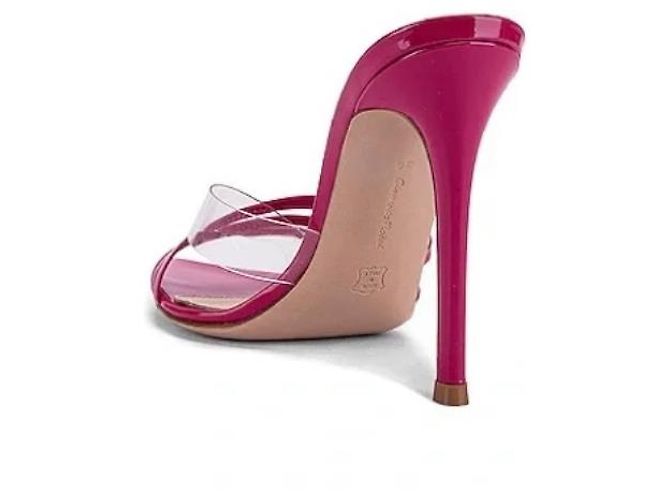 Mule Gianvito Rossi in pelle fucsia Fuschia - vista 2