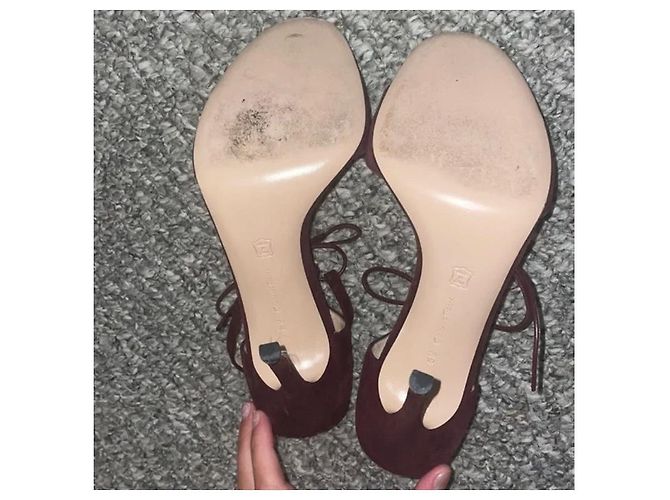 Sandali Gianvito Rossi in camoscio cioccolato - vista 4