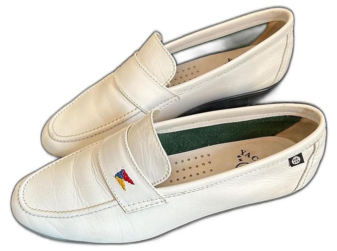 Autre Marque Mocassini Pielsa Yacht Moc in pelle Eggshell Bianco sporco - vista 2