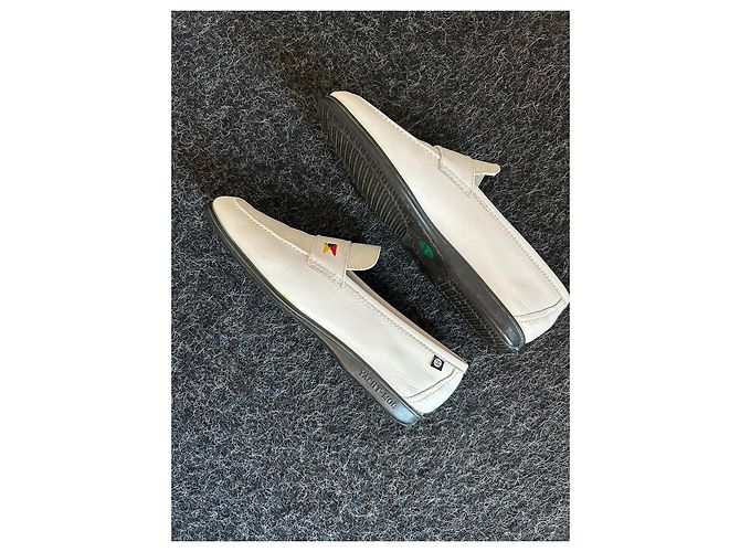 Autre Marque Mocassini Pielsa Yacht Moc in pelle Eggshell Bianco sporco - vista 3