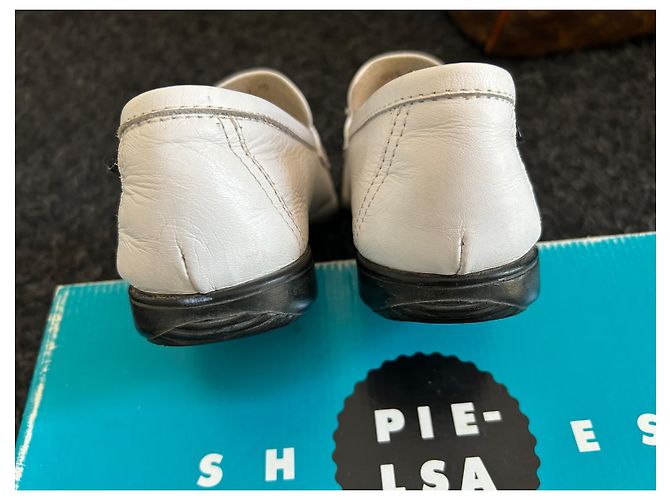 Autre Marque Mocassini Pielsa Yacht Moc in pelle Eggshell Bianco sporco - vista 6