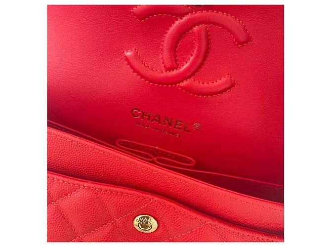 Timeless Borsa Chanel Classic Small in pelle caviar rossa Rosso - vista 11