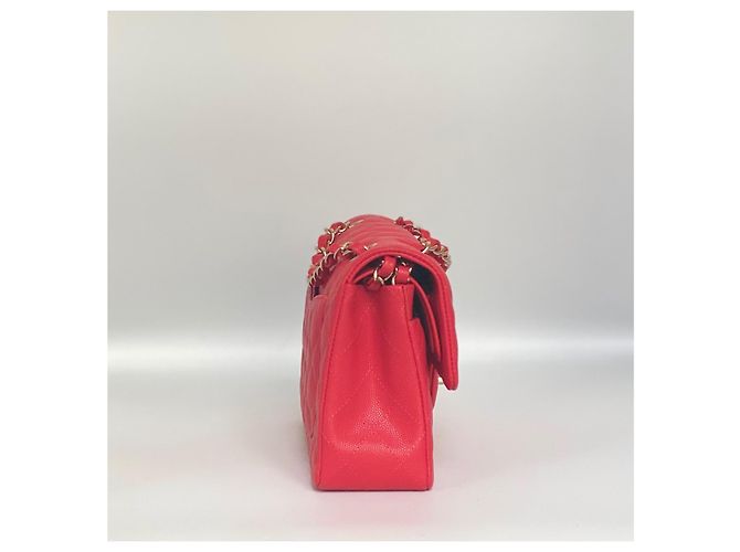 Timeless Borsa Chanel Classic Small in pelle caviar rossa Rosso - vista 13