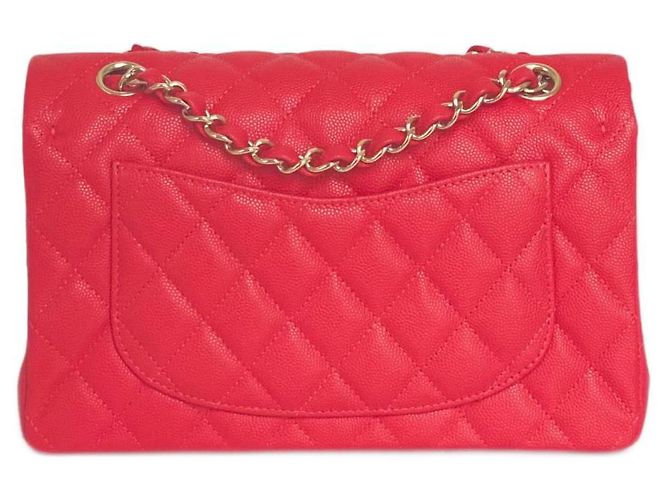 Timeless Borsa Chanel Classic Small in pelle caviar rossa Rosso - vista 2