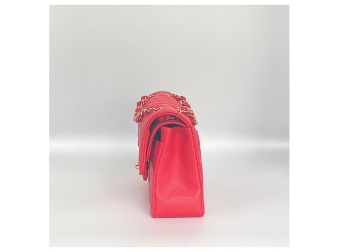 Timeless Borsa Chanel Classic Small in pelle caviar rossa Rosso - vista 3